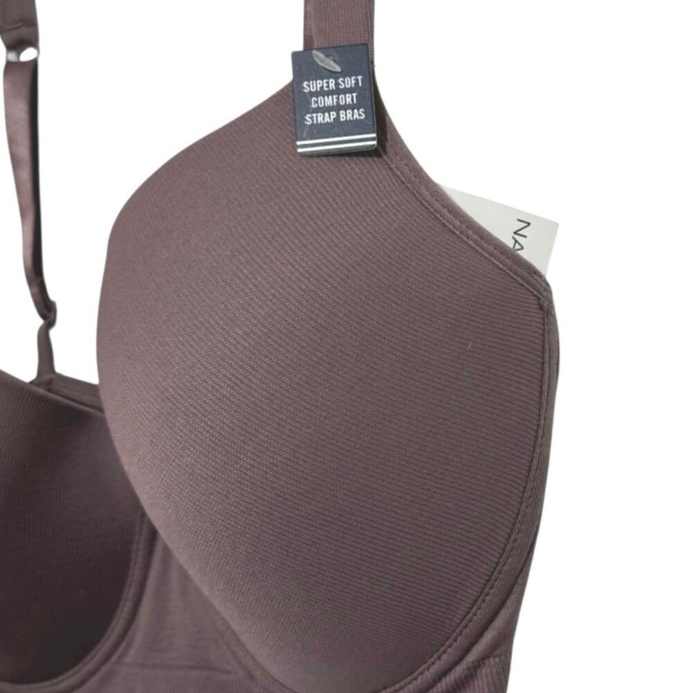 Nautica Intimates Bra Size 38DD Super Soft Underwire Dark Taupe NT7870 - Picture 2 of 9